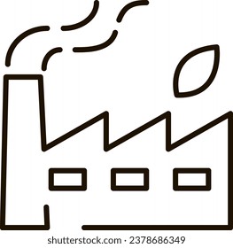 green manufacturing line icon illustration