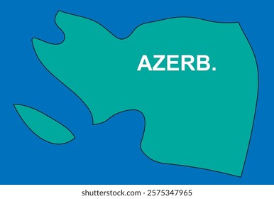 green map of azerbaijan vector illustration
