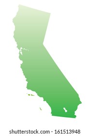 green map of California