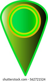  green  map mark, flat icon