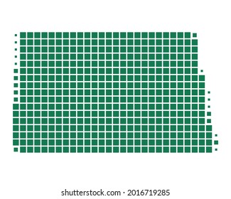 Grüne Karte von North Dakota