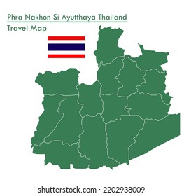 Green Map Phra Nakhon Si Ayutthaya Province is one of the provinces of Thailand