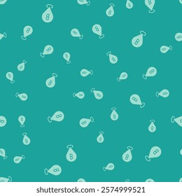 Green Map pin icon isolated seamless pattern on green background. Navigation, pointer, location, map, gps, direction, place, compass, search concept.  Vector