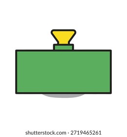 Green map pin icon on white background