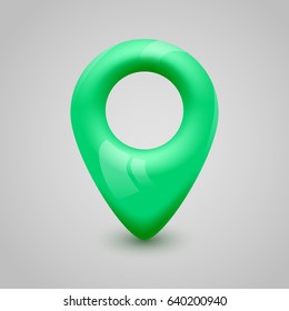 Green Map pin pointer. modern design. Vector illustration