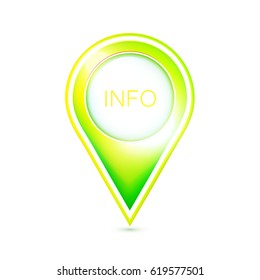 Green Map Pointer Icon. Location Symbol. Vector illustration
