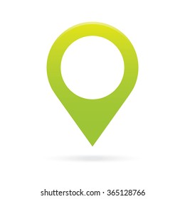green map pointer icon marker GPS location flag symbol