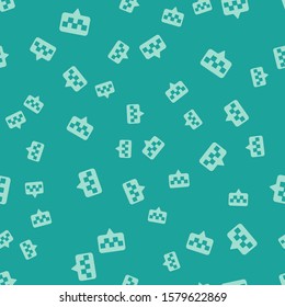 Green Map pointer with taxi icon isolated seamless pattern on green background. Location symbol.  Vector Illustration