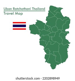 El Mapa Verde de la provincia de Ubon Ratchathani es una de las provincias de Tailandia