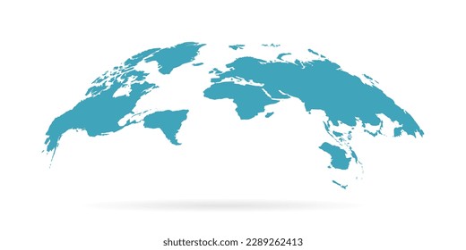 Green map of world on white background. Vector illustration Eps 10.