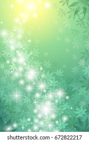Green maple leaves background