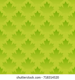 green maple leaves seamless pattern. vector illustration - eps 8