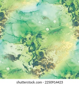 Green Marble Background. Foil Seamless Watercolor. Blue Art Paint. Light Seamless Glitter. Metal Water Color Background. White Water Color Marble. Gold Alcohol Ink Marble. Luxury Seamless Painting.