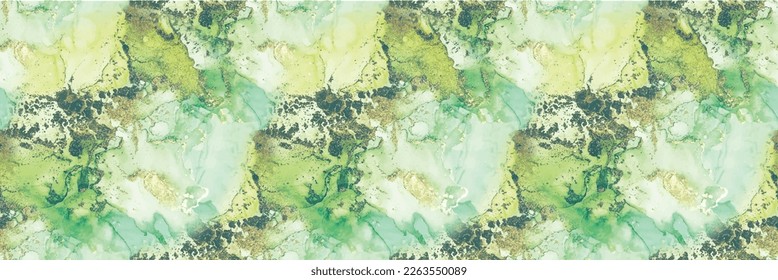 Green Marble Background. Golden Alcohol Ink Canvas. Bronze Vector Ink Watercolor. Gold Ink Paint. Vector Seamless Glitter. Marble Foil Water Color. Blue Abstract Watercolor. Modern Abstract Painting.