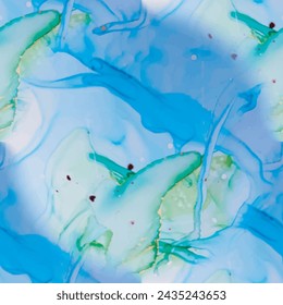 Fondo de tinta de mármol verde. Lienzo en color agua púrpura. Tinta vectorial azul de mármol. Acuarela abstracta rosa. Acuarela de tinta de alcohol verde. Pintura artística dorada. Textura elegante fluida. Pintura abstracta de lujo