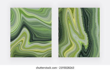 Green marble liquid wall art prints 