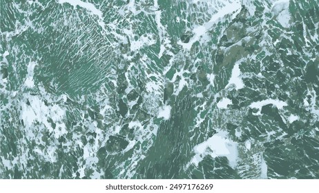 Green marble random texture, sea wave image texture background, marble design for wall, floor decoration, vector