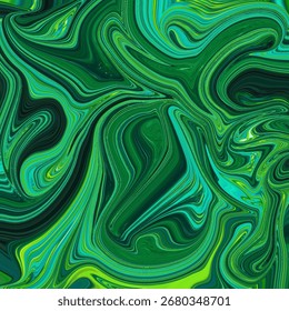 Green marble swirl with fluid textures, vibrant natural abstract art inspired by jungle energy, modern seamless background for design and creativity.