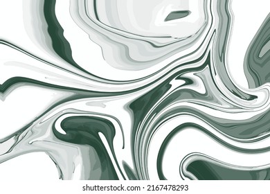 Green marble watercolor background. Fluid art texture. Abstract backdrop with swirling paint effect. Marble alcohol ink vector wallpaper.