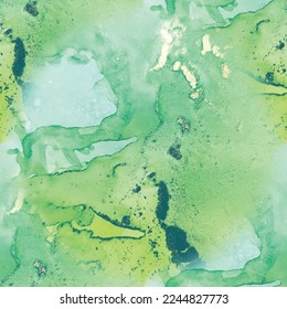 Acuarela de Mármol Verde. Textura Vector Elegante. Fondo Resumen Del Foil. Mármol de color de agua azul. Lienzo Dorado de tinta de alcohol. Fondo de la tinta del alcohol del cobre. Pintura de arte de oro. Pintura sin vectores.