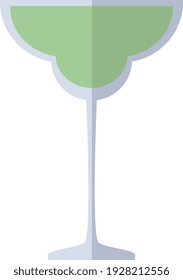 Green margarita, illustration, vector on white background.