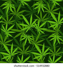 Green marijuana background  illustration