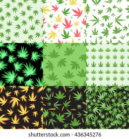 Green marijuana background vector illustration