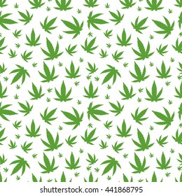 Green Marijuana Background Vector Illustration