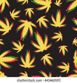 Green marijuana background vector illustration