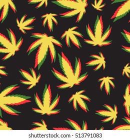 Green marijuana background vector illustration