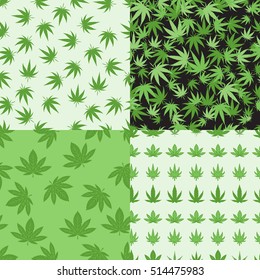 Green marijuana background vector illustration