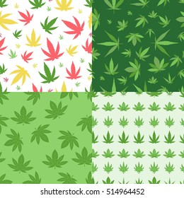Green marijuana background vector illustration