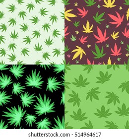 Green marijuana background vector illustration