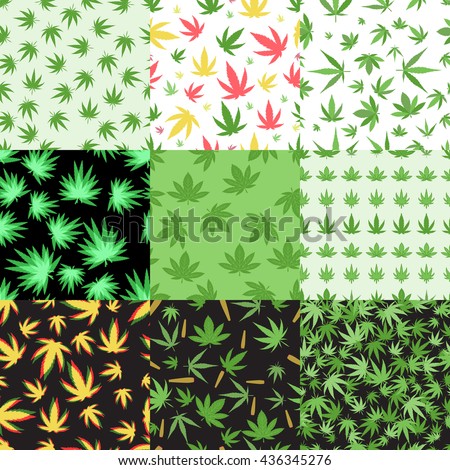 Green marijuana background vector illustration