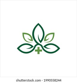 grünes Marihuana-Blatt-Logo