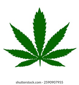 Green Marijuana Leaf Logo Template Illustration Design. EPS vector