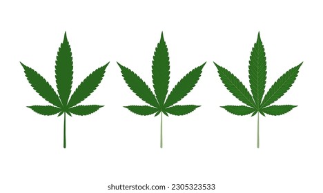 vector de hoja verde de marihuana en fondo blanco imagen de fondo de fondo marihuana ilustración de la hoja