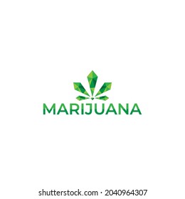 grüne Marihuana-Pflanzensymbol. einfach und raffiniert. kann als Symbol oder Logo verwendet werden.