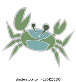 green marine crab design - vector