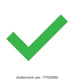 green mark for correct and approved vector icon