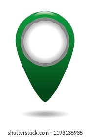 Green marker for interactive map. Can be used in some android or computer programs.