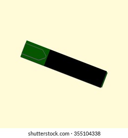 The green  marker vector illustration