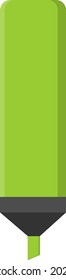 Green markerpen, illustration, vector on a white background.