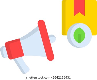 Green Marketing Icon Flat Vector Illustration