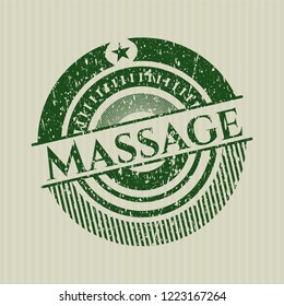 Green Massage with rubber seal texture