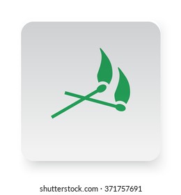Green Matches icon on white app button