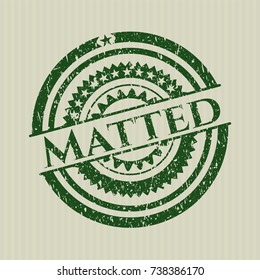 Green Matted distressed grunge seal