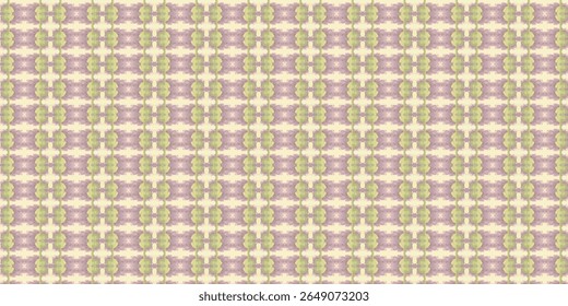 Padrão abstrato verde e mauve com alinhamento vertical e simetria espelhada. Design inspirado na natureza perfeito para papel de parede ou impressões têxteis.