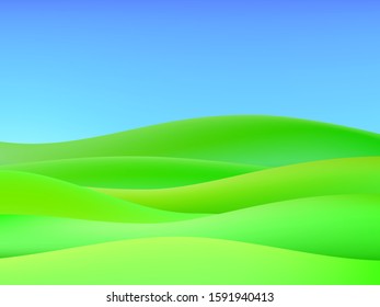 Green meadow background. Vector stock  illustration for poster