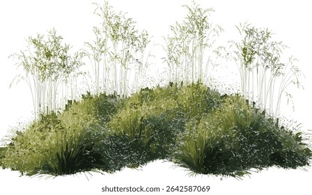 Green meadow, meadow grassy shapes, nature cut out backgrounds, lush grass, wildlife silhouettes, outdoor scenery, summer field, eco friendly design, natural landscape, tranquil nature.